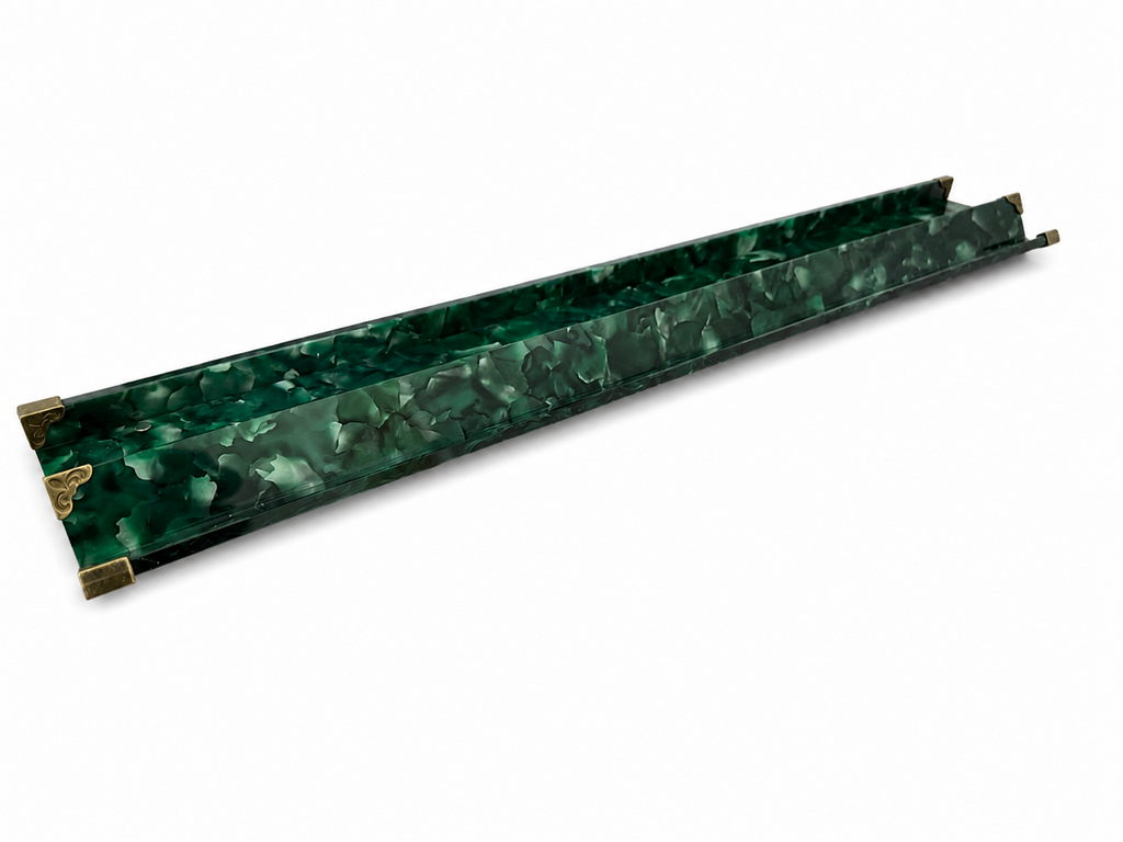 REGENCY ACRYLIC RACKS - EMERALD AND GOLD