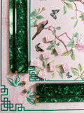 REGENCY ACRYLIC RACKS - EMERALD AND GOLD