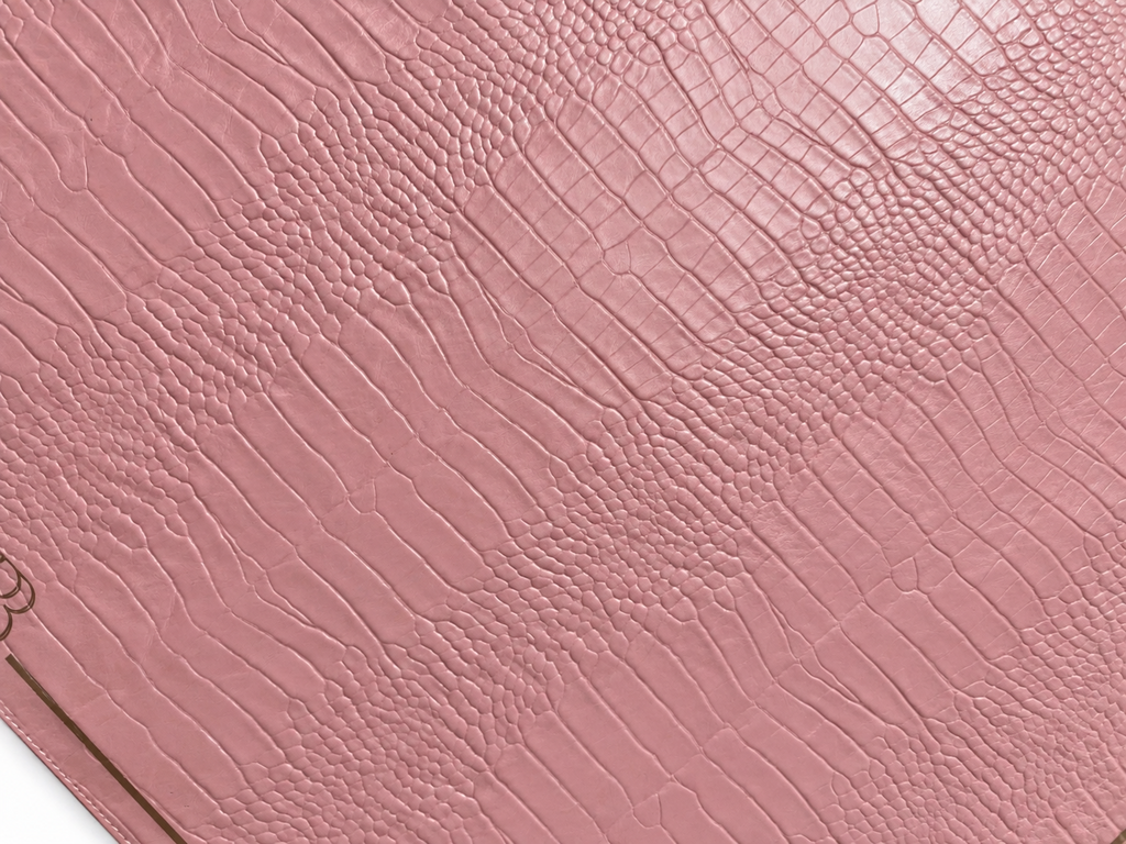 CROCODILE FAUX LEATHER MAT - ROSE DE CHINE
