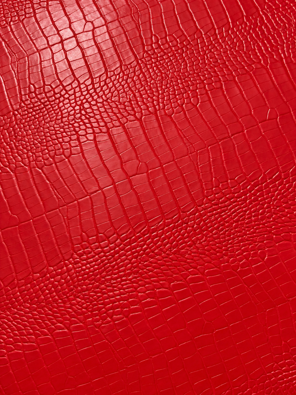 CROCODILE FAUX LEATHER MAT - IMPERIAL RED